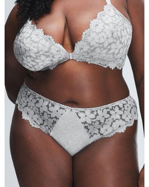 Savage X Gray Playdate Lace Cheeky Knickers