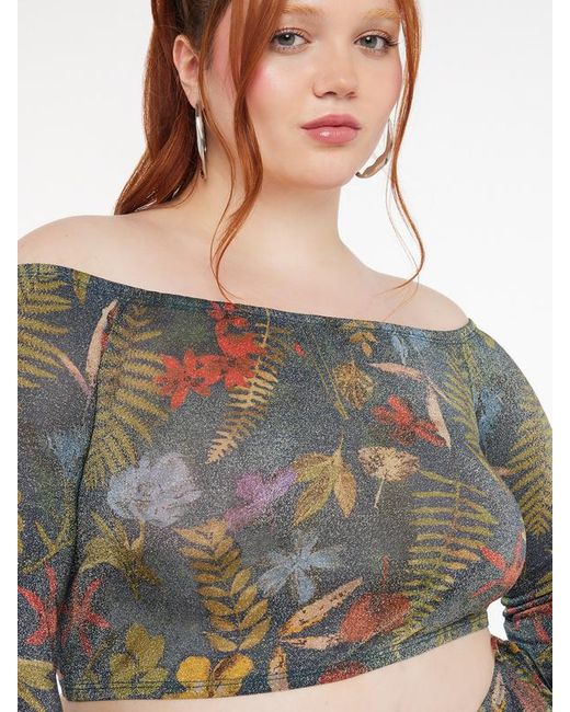 Savage X Gray Trophy Wife Crop Sleep Top