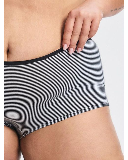 Savage X Gray Cotton Essentials Boy Short Knickers