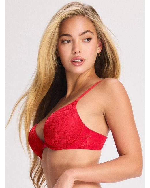 Savage X Red Luxe Lace Push-up Bra