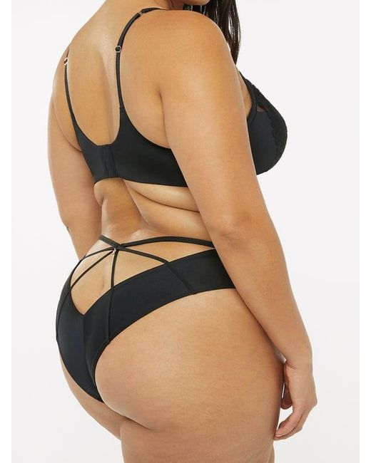 Savage X Black Savage Not Sorry Half-cup Plunge Bra With Lace