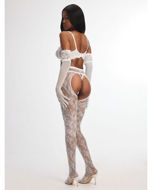 Savage X Brown Romantic Corded Lace G-string Knickers