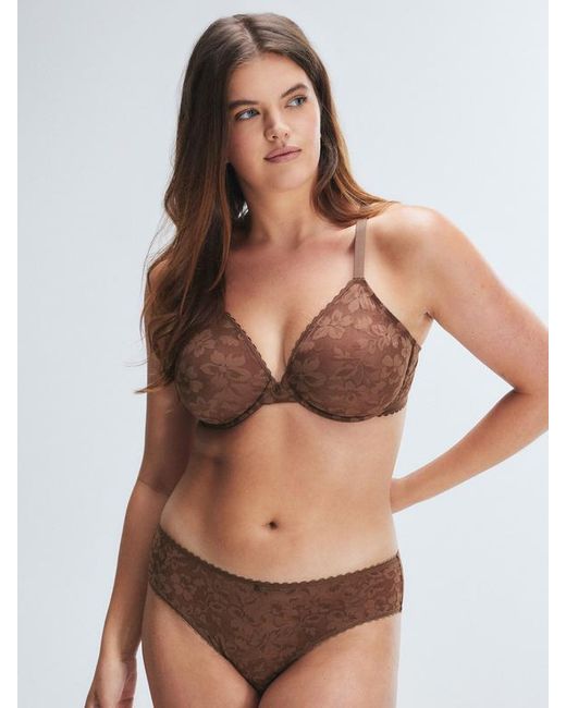 Savage X Brown Lavish Lace Hipster Panty