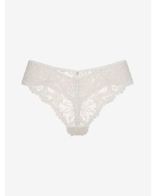 Savage X White Romantic Corded Lace Thong Panty