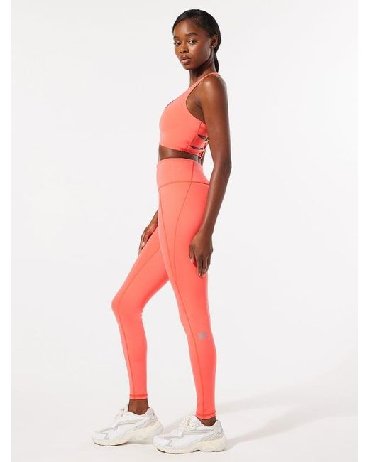 Savage X Red Sky-hi Logo Patch Super High-waist Pocket Legging