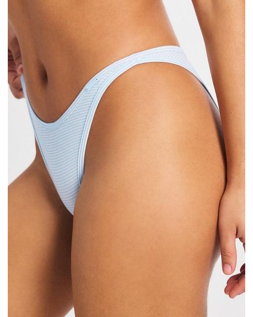 Savage X Blue Cotton Essentials High-leg Bikini Panty