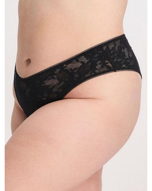 Savage X Black Luxe Lace Cheeky Panty