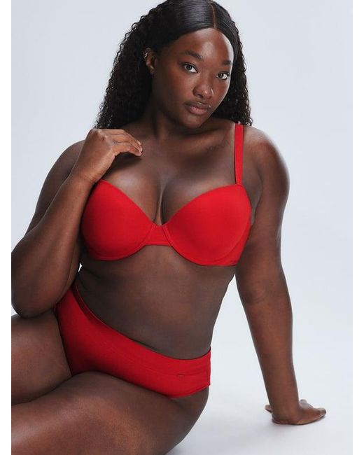 Savage X Red Cotton Essentials Demi T-shirt Bra