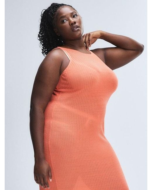 Savage X Red Sheerenity Maxi Column Dress