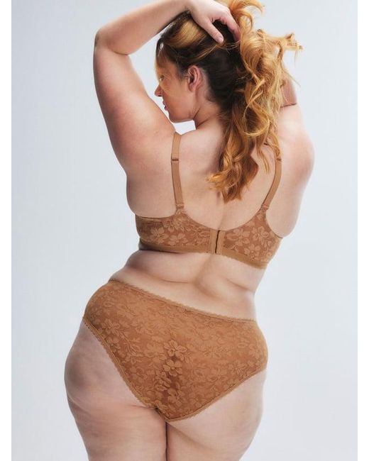 Savage X Brown Lavish Lace Unlined Plunge Bra