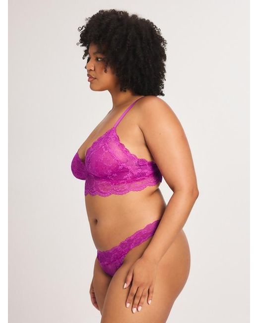 Savage X Purple Soft N' Savage Lace Thong