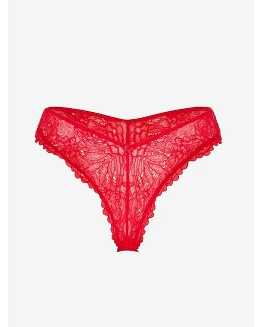 Savage X Red Romantic Corded Lace Unlined Balconette Bra