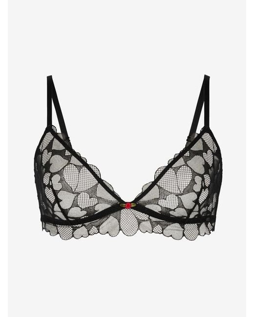 Savage X Black Heart Play Lace Unlined Bralette