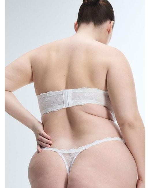 Savage X White At First Sight Unlined Strapless Bra