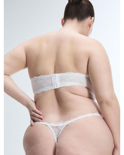 Savage X White At First Sight Unlined Strapless Bra