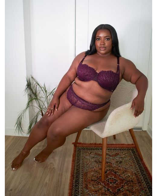 Savage X Brown Savage Not Sorry Lightly Lined Lace Balconette Bra