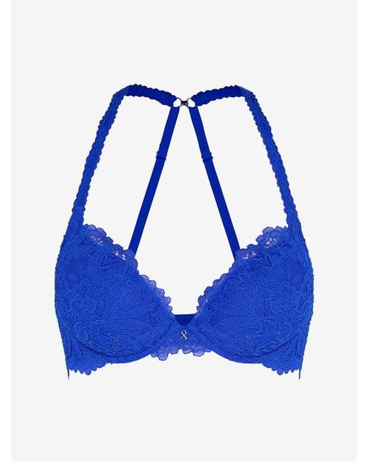 Savage X Blue Romantic Corded Lace Push-up Bra