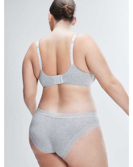 Savage X Gray Cotton Essentials Unlined Bra