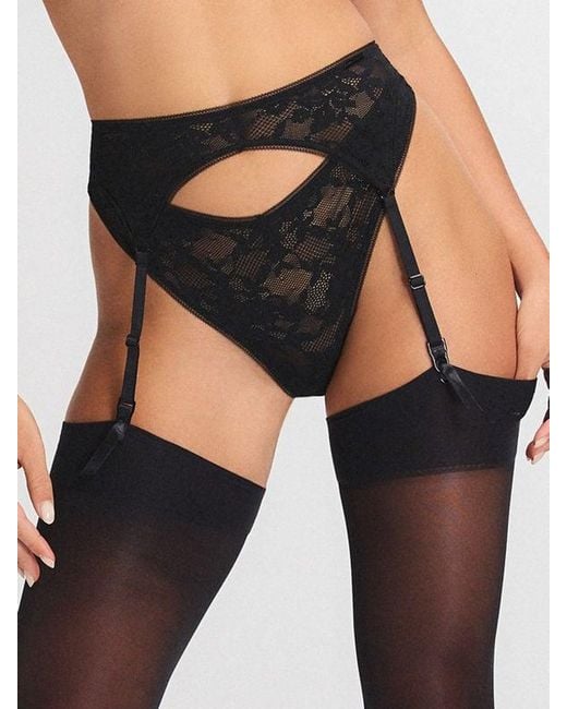 Savage X Black Luxe Lace Garter Belt