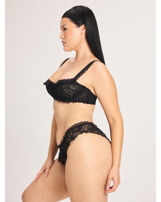 Savage X Black Roselace Unlined Balconette Bra
