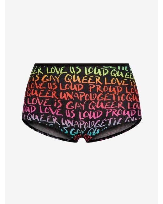 Savage X Black Cotton Essentials Boy Short Knickers