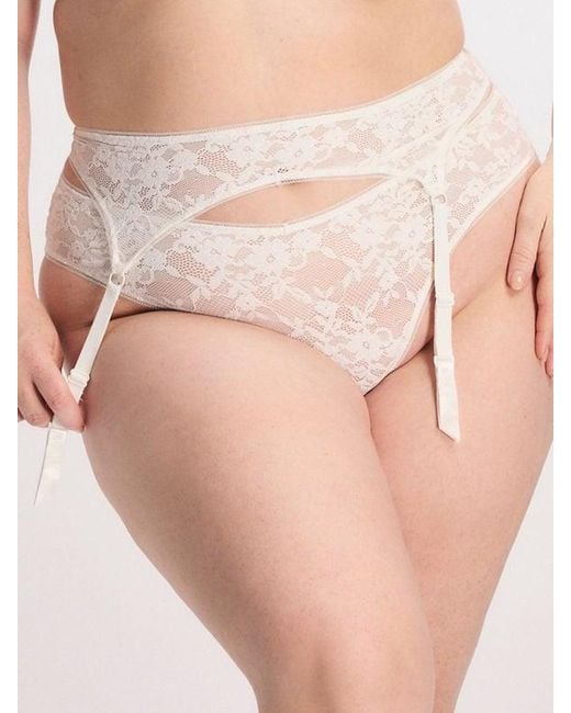Savage X Natural Luxe Lace Garter Belt