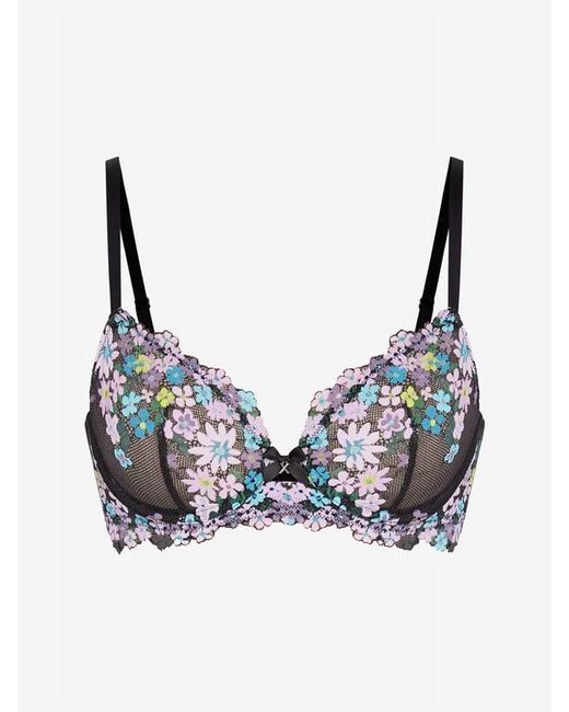 Savage X Blue Wonderfleur Lace Unlined Demi Bra