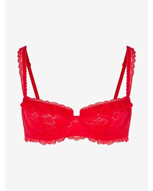 Savage X Red Roselace Unlined Balconette Bra