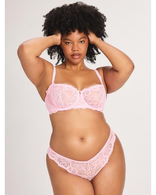 Savage X Pink Romantic Corded Lace Brazilian Panty