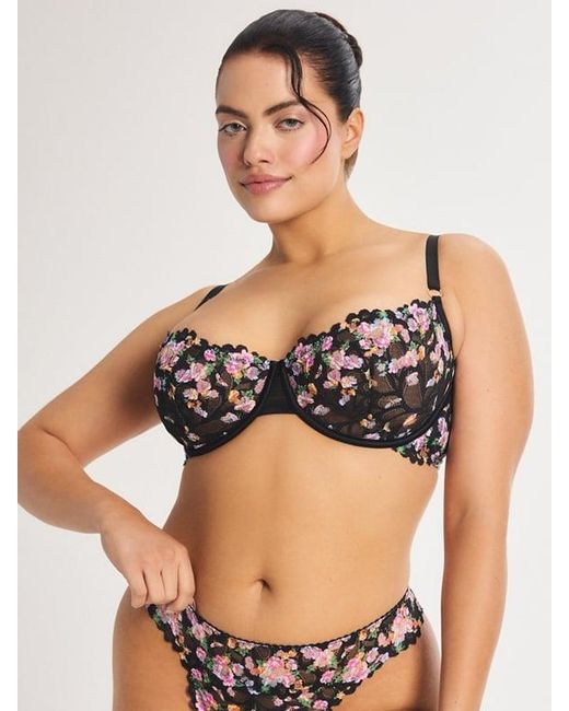 Savage X Black Savage Not Sorry Unlined Lace Balconette Bra