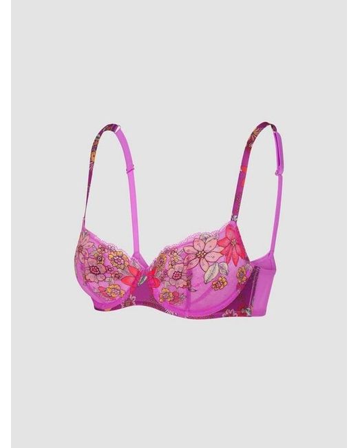 Savage X Pink Mod Poppy Unlined Lace Balconette Bra