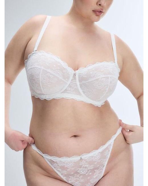 Savage X White At First Sight Unlined Strapless Bra