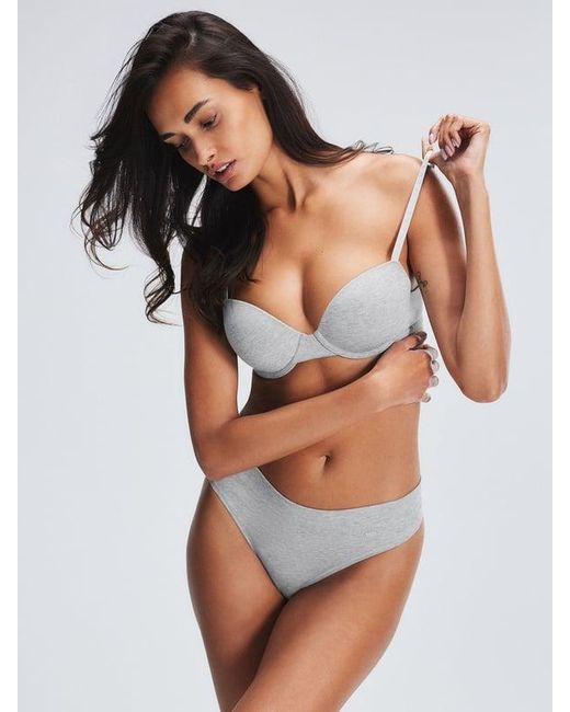Savage X Gray Cotton Essentials Classic Thong