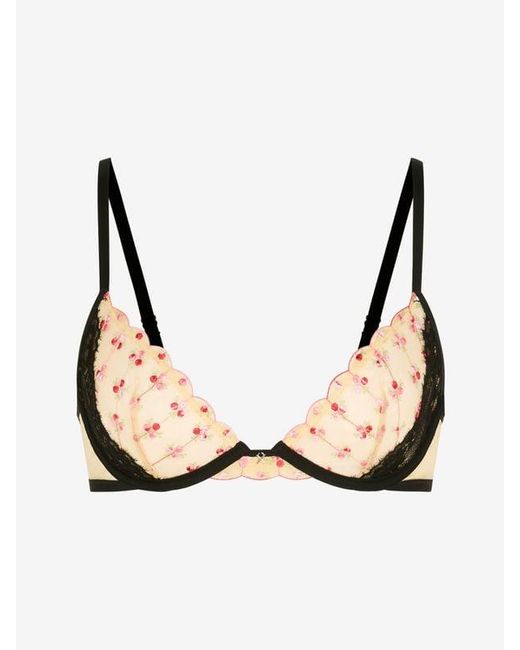Savage X Brown Brash Blossoms Embroidered Unlined Bra