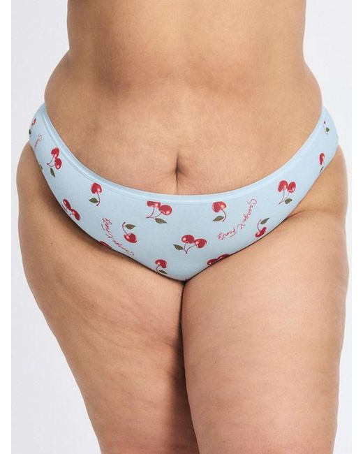 Savage X Blue Cotton Essentials Cheeky Knickers