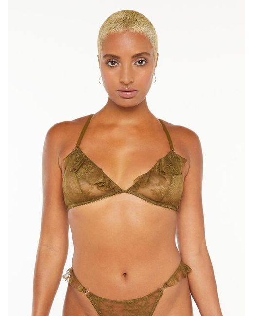 Savage X Brown Chantilly Cascade Bralette
