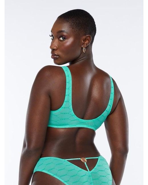 Savage X Blue Flocked Logo Bralette