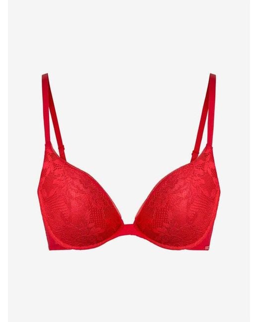 Savage X Red Luxe Lace Push-up Bra
