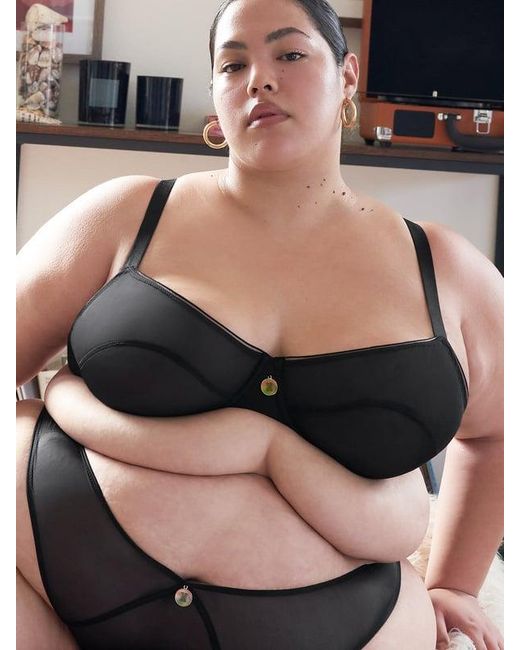 Savage X Black X-ray Vision Unlined Demi Bra