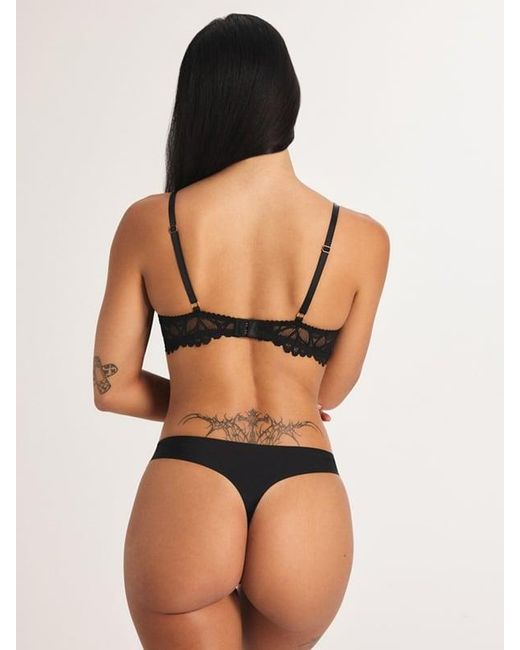 Savage X Black Savage Not Sorry Lightly Lined Lace Balconette Bra
