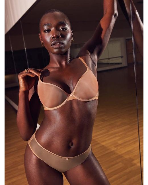 Savage X Brown Sheer X Demi Spacer Bra