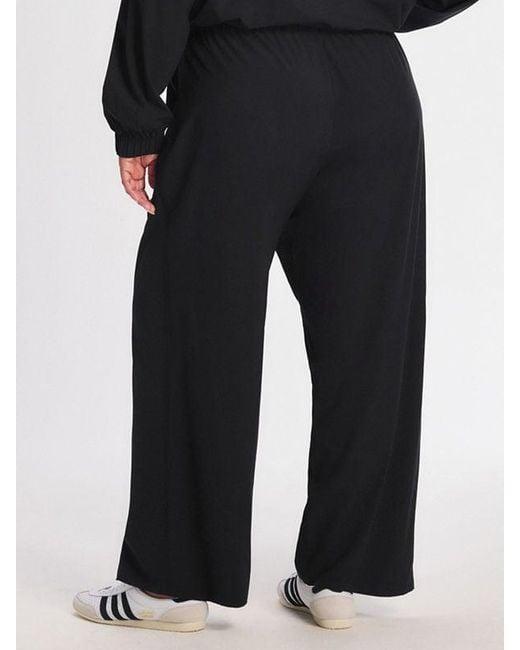 Savage X Black Stretch Woven Logo Band Wide Leg Pant