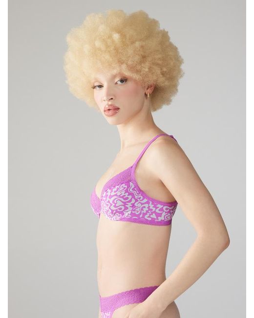 Savage X Purple Cotton Essentials Unlined Bra