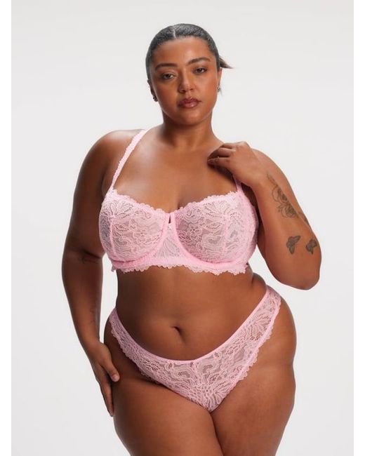 Savage X Natural Romantic Corded Lace Unlined Balconette Bra