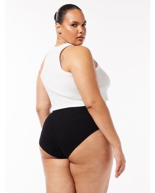Savage X Blue Lit Leisure Knit Booty Shorts