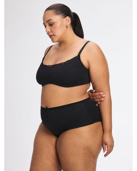 Savage X Black Cotton Essentials Brief Knickers