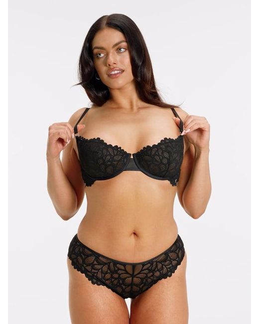 Savage X Black Savage Not Sorry Unlined Lace Balconette Bra