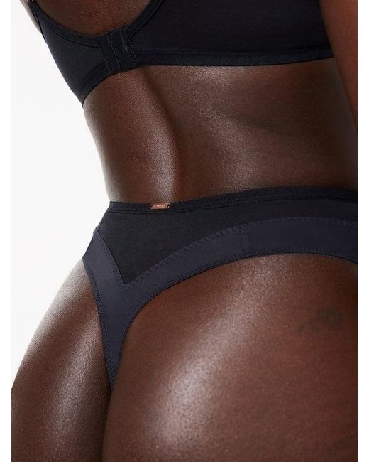 Savage X Blue See Thru U High-waist Thong Knickers