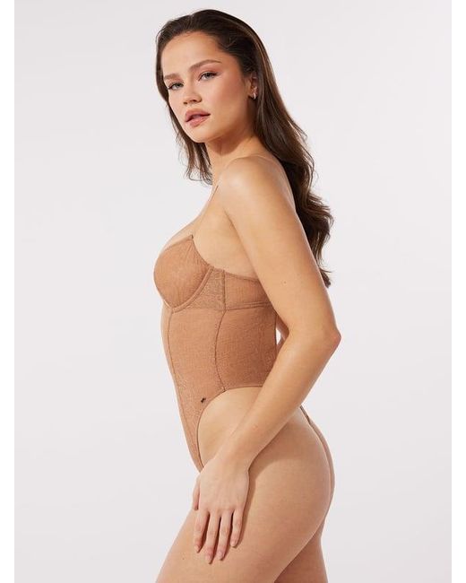 Savage X Natural Signature Script Underwire Teddy