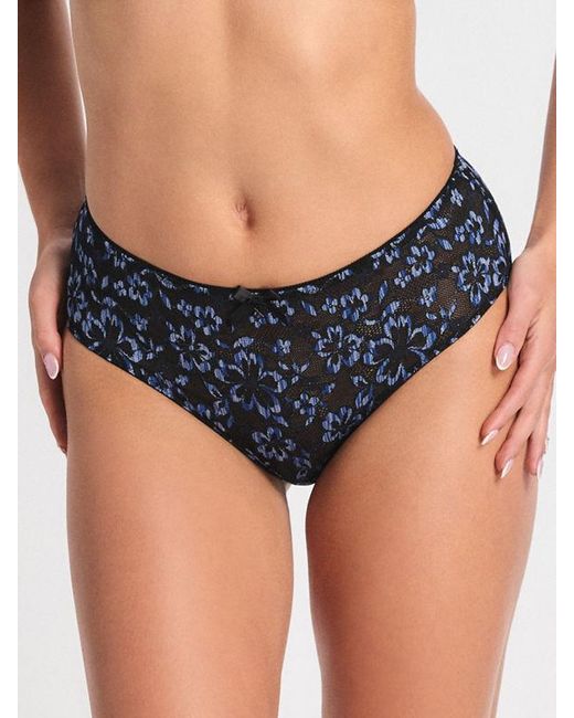 Savage X Blue Deep Sea Lace Hipster Knickers